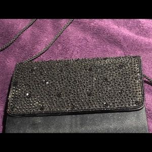 Formal Black Beaded Crossbody. Gently Used. Sale